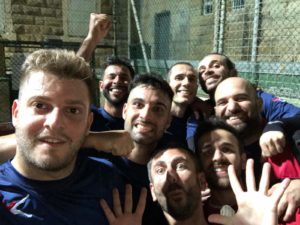 Blue Lions team celebration of 18/19 Pentasia All-in League 1 championship
